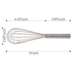 Prep Solutions 10" Stainless Steel Balloon Whisk - Image 2